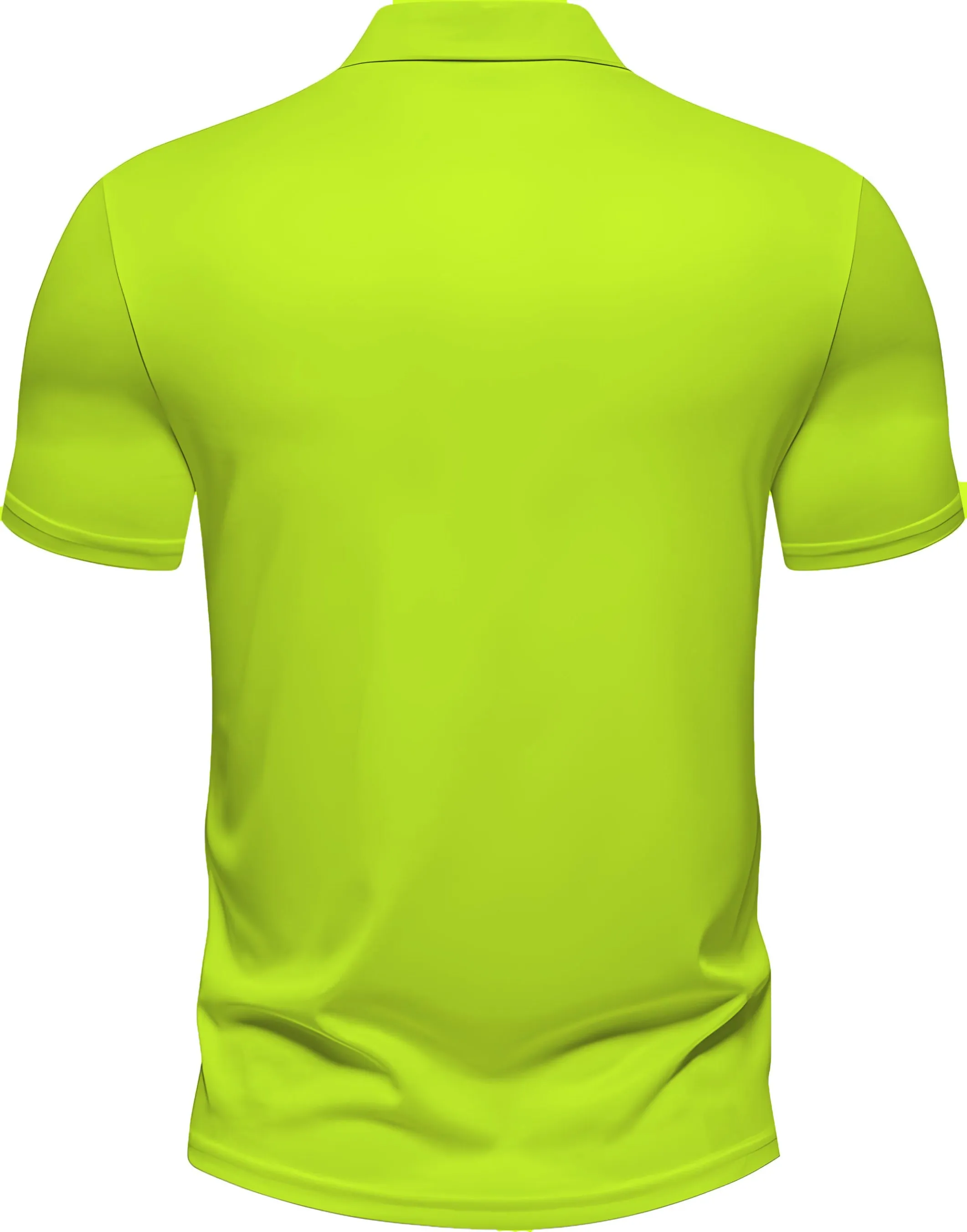 Men's Regular Fit Polo Neck Half Sleeve Solid Uniform T-Shirt | Polo T-Shirt for Men (Lime Green)