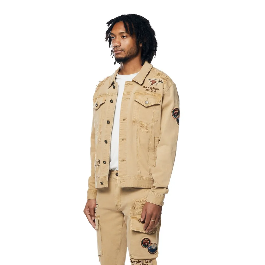 Outdoor Color Jean Jacket - Khaki