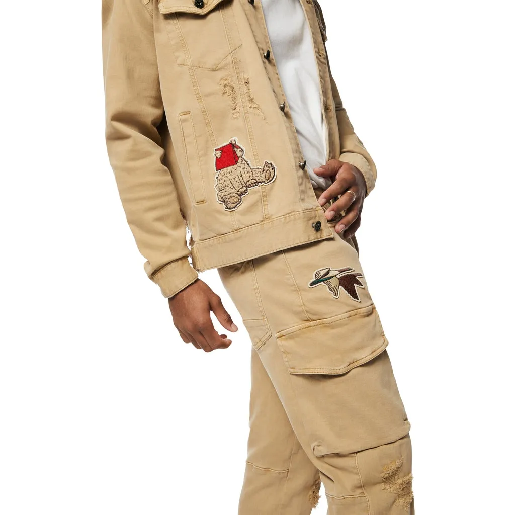 Outdoor Color Jean Jacket - Khaki
