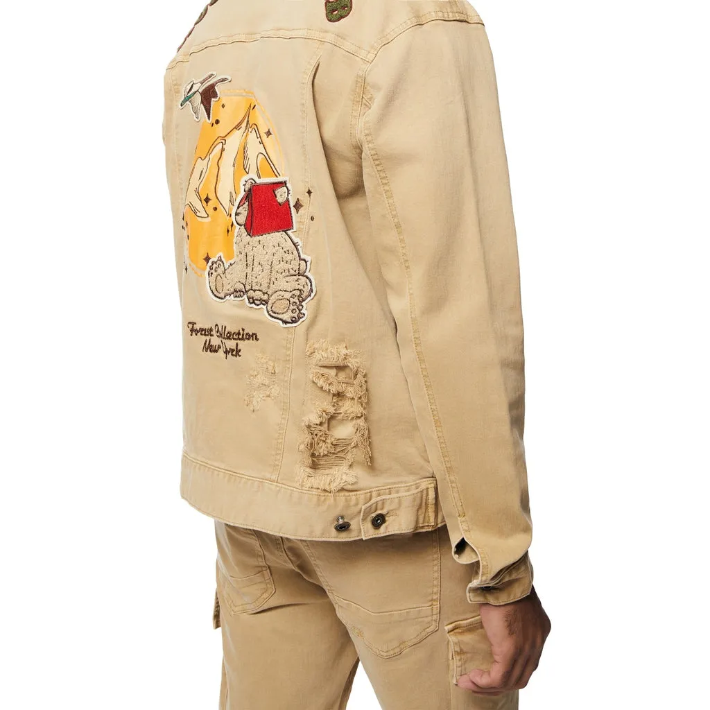 Outdoor Color Jean Jacket - Khaki