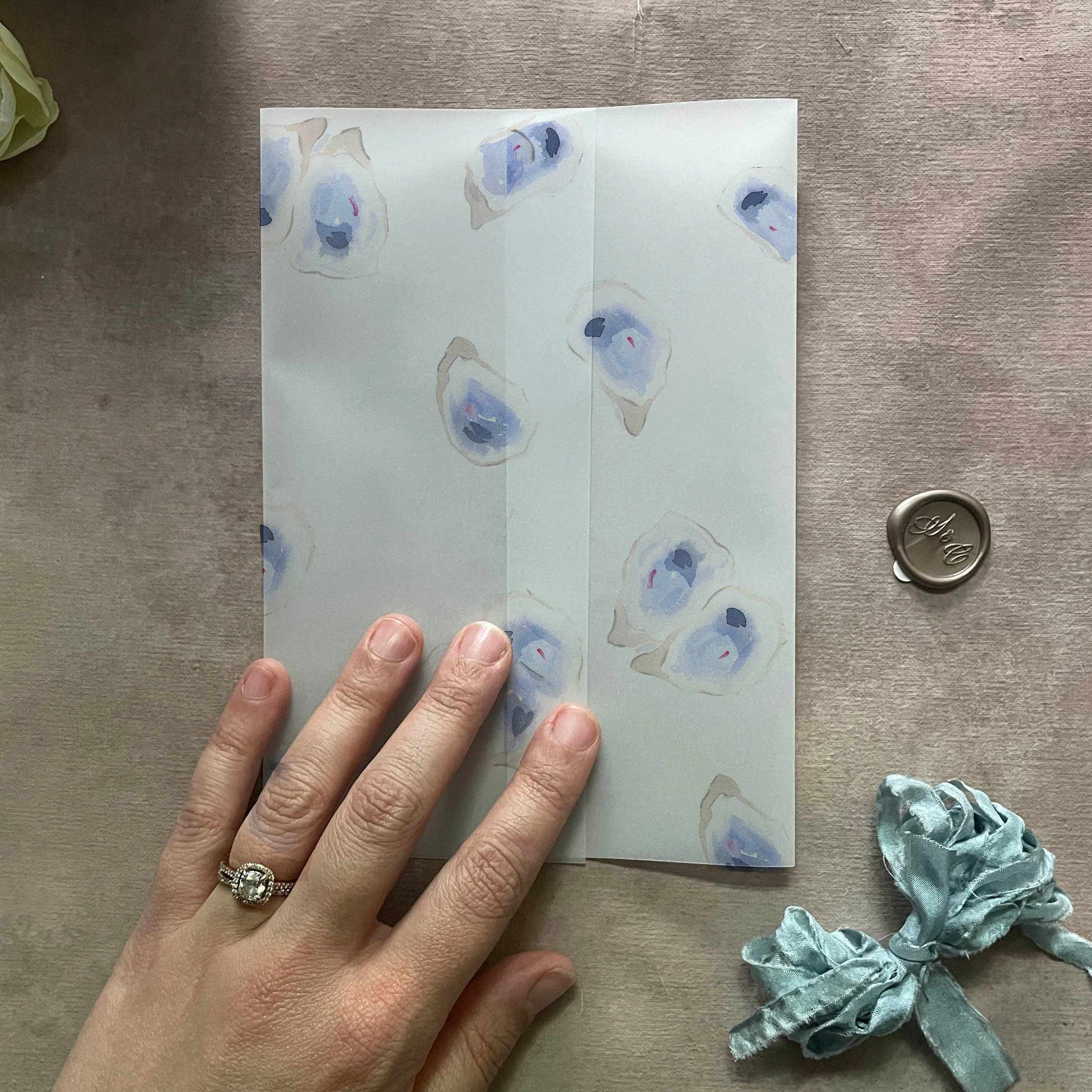 Oyster Vellum Wrap | A7 or A6 | Set of 10