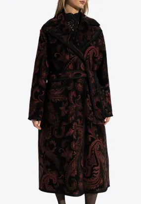 Patterned Knee-Length Coat