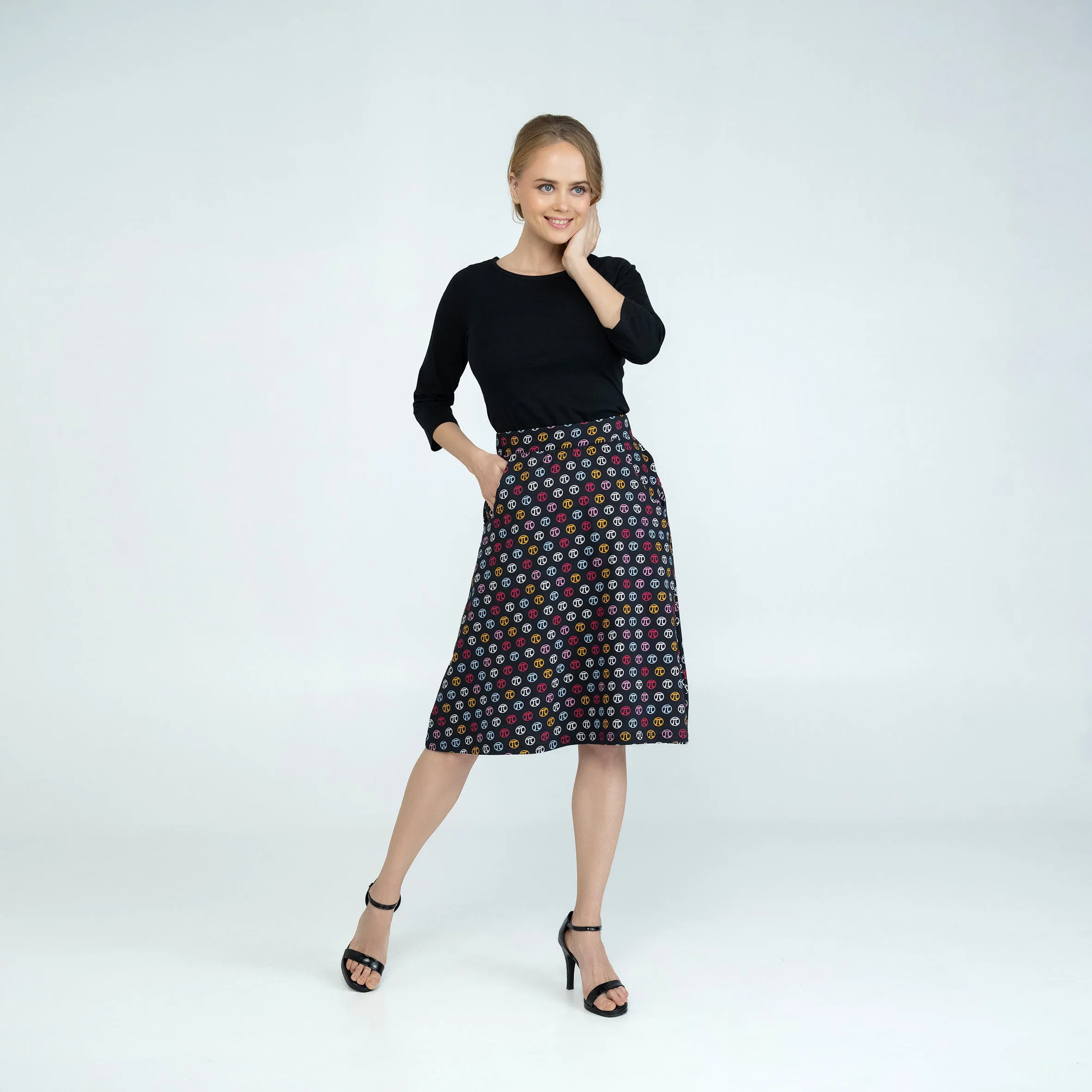 Pi Icon A-Line Skirt