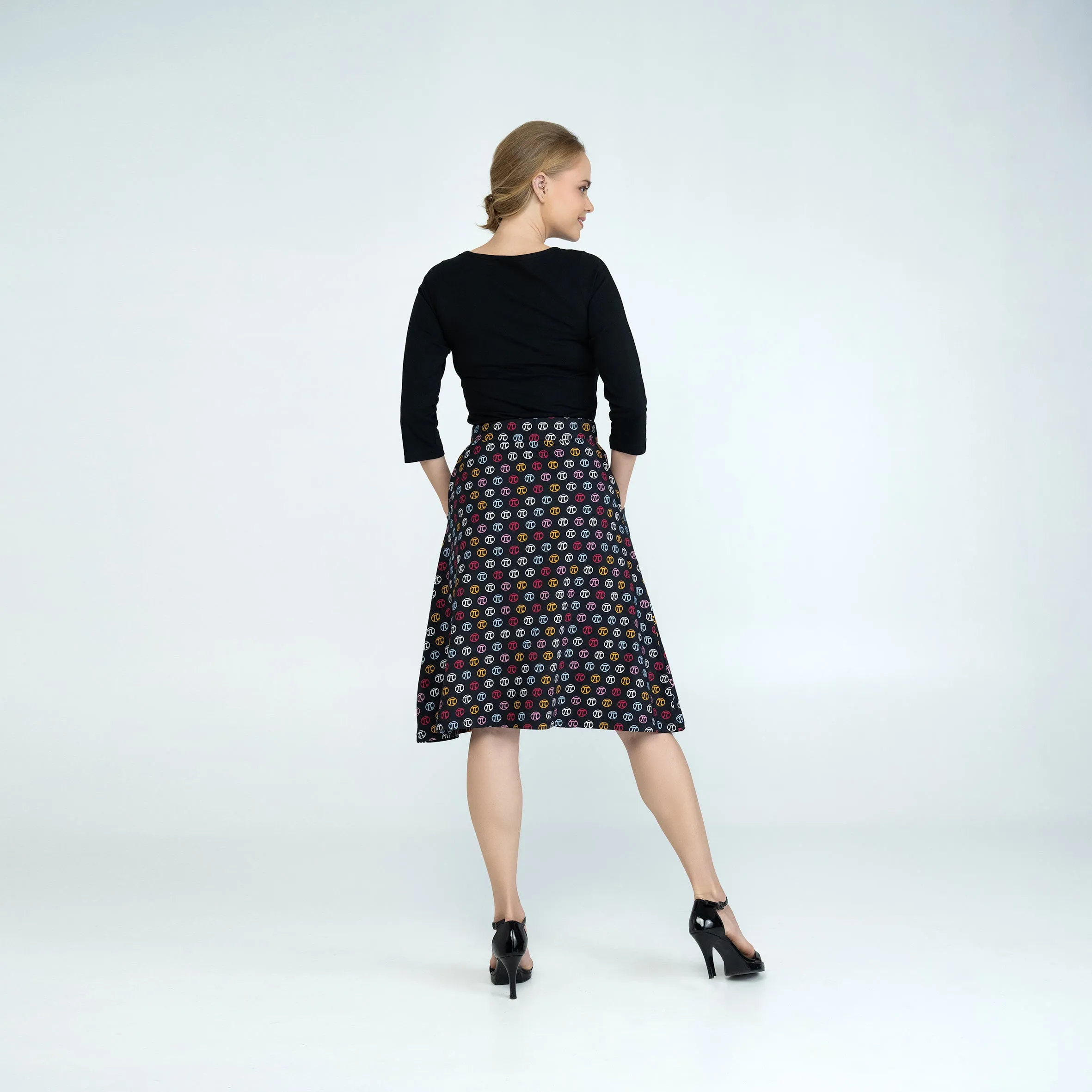 Pi Icon A-Line Skirt