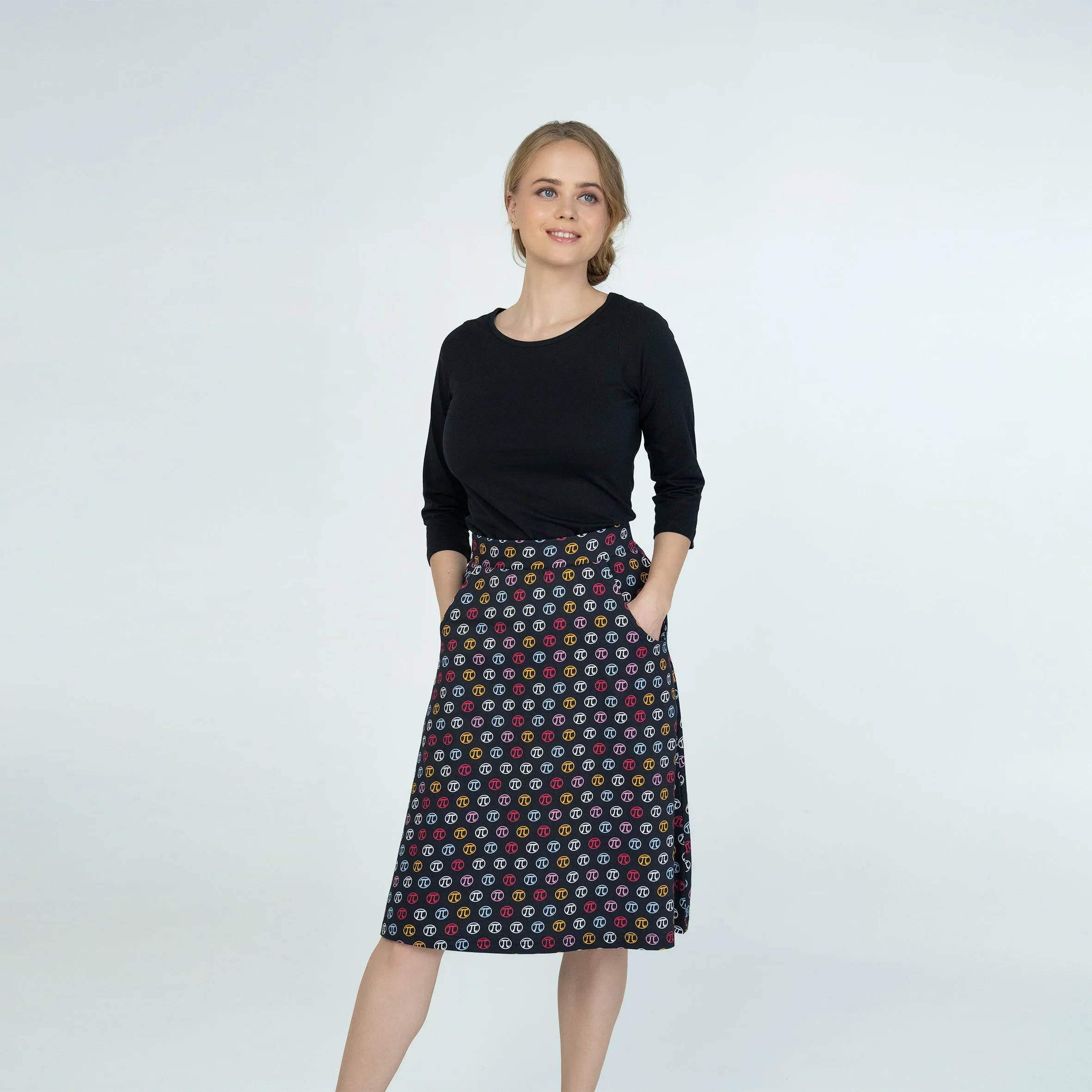 Pi Icon A-Line Skirt