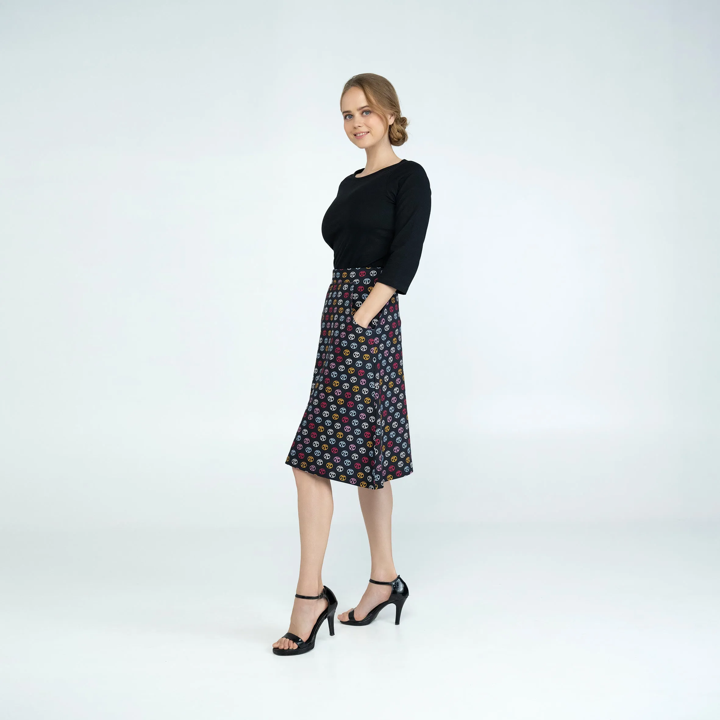 Pi Icon A-Line Skirt