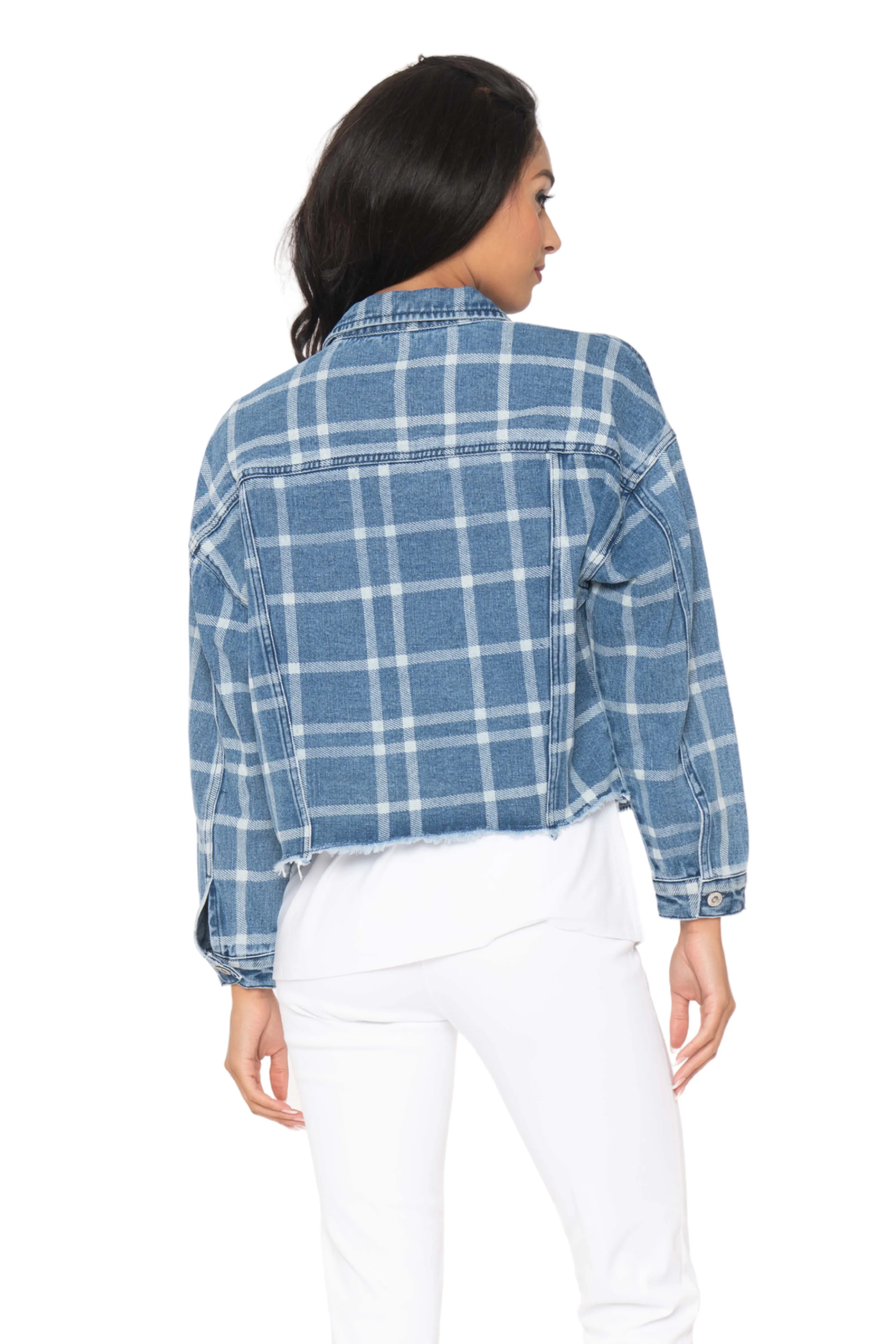 Sure, heres the optimized title for the e-commerce product: Stylish Plaid Jean Jacket by Lior Paris