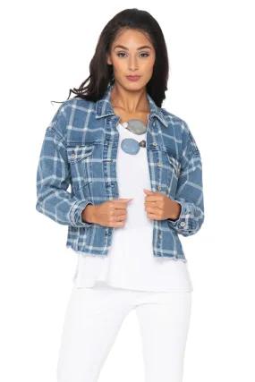 Sure, heres the optimized title for the e-commerce product: Stylish Plaid Jean Jacket by Lior Paris