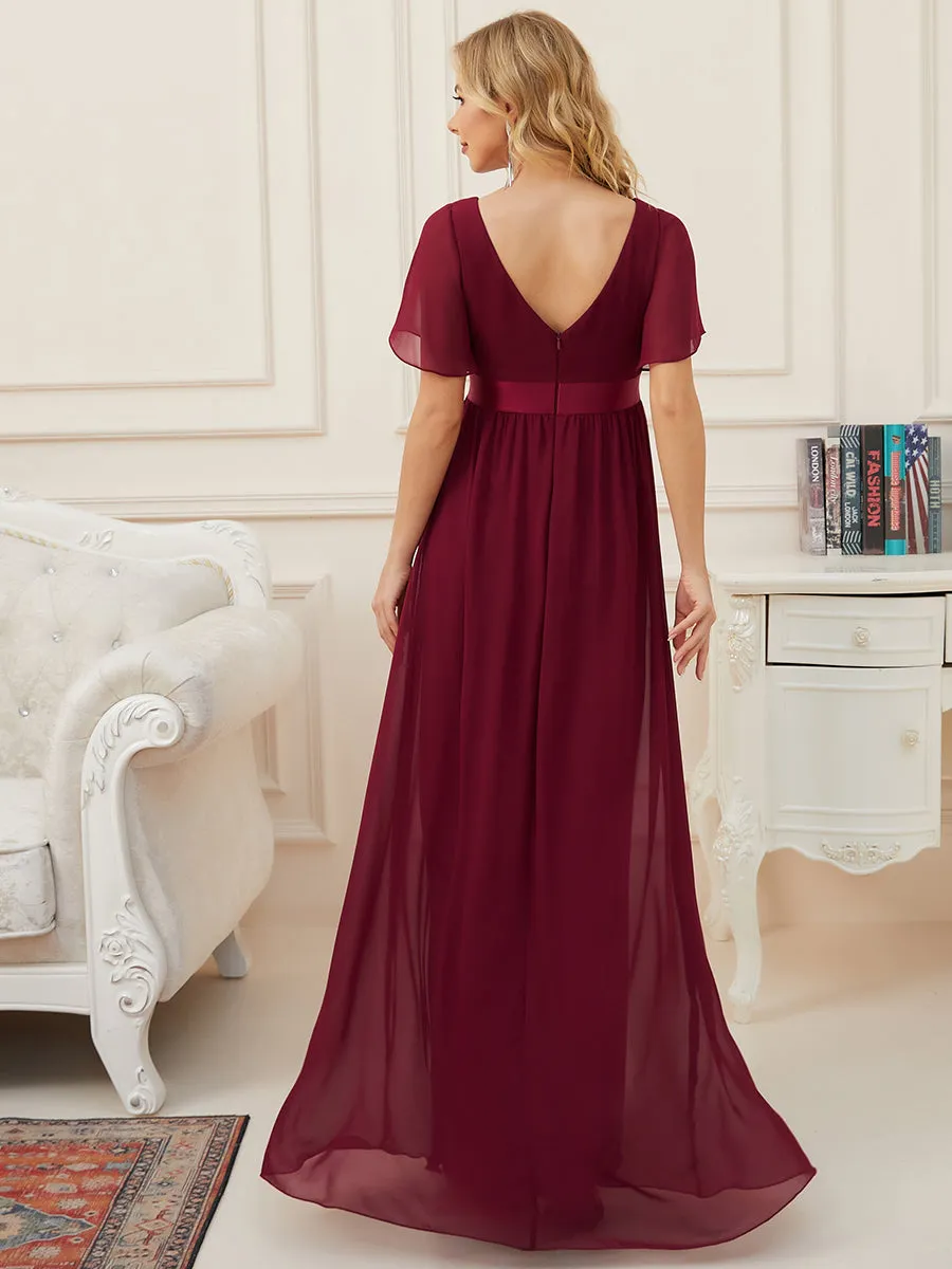 Pretty Deep V Neck Short Sleeves Wholesale Maternity Dresses