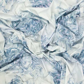 Printed Lining Design-34 Light Blue Florals