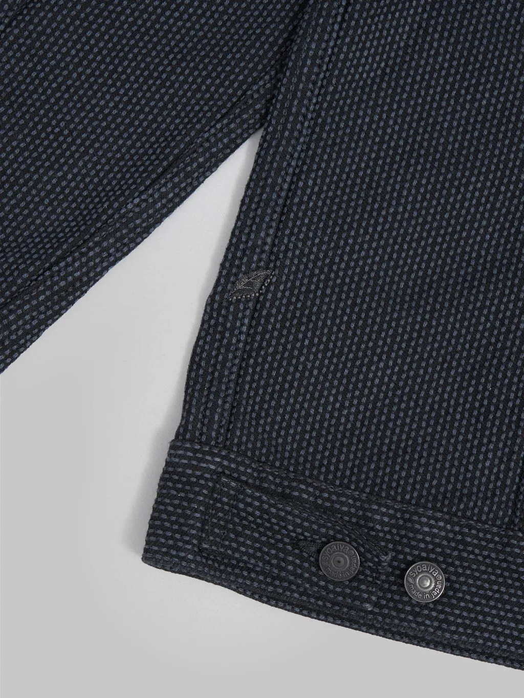 Pure Blue Japan 6117-BK Sashiko Type II Jacket Grey Black