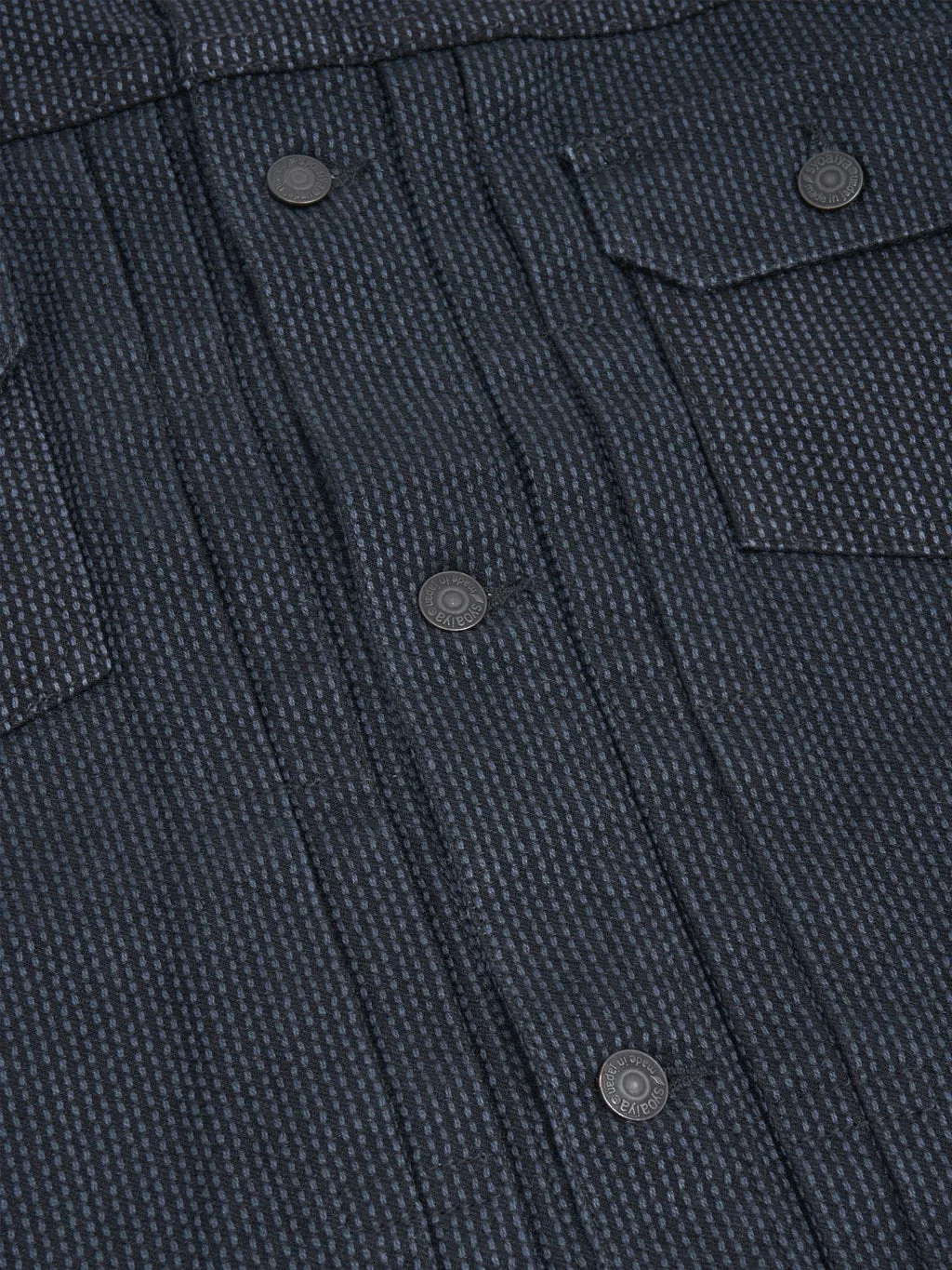 Pure Blue Japan 6117-BK Sashiko Type II Jacket Grey Black