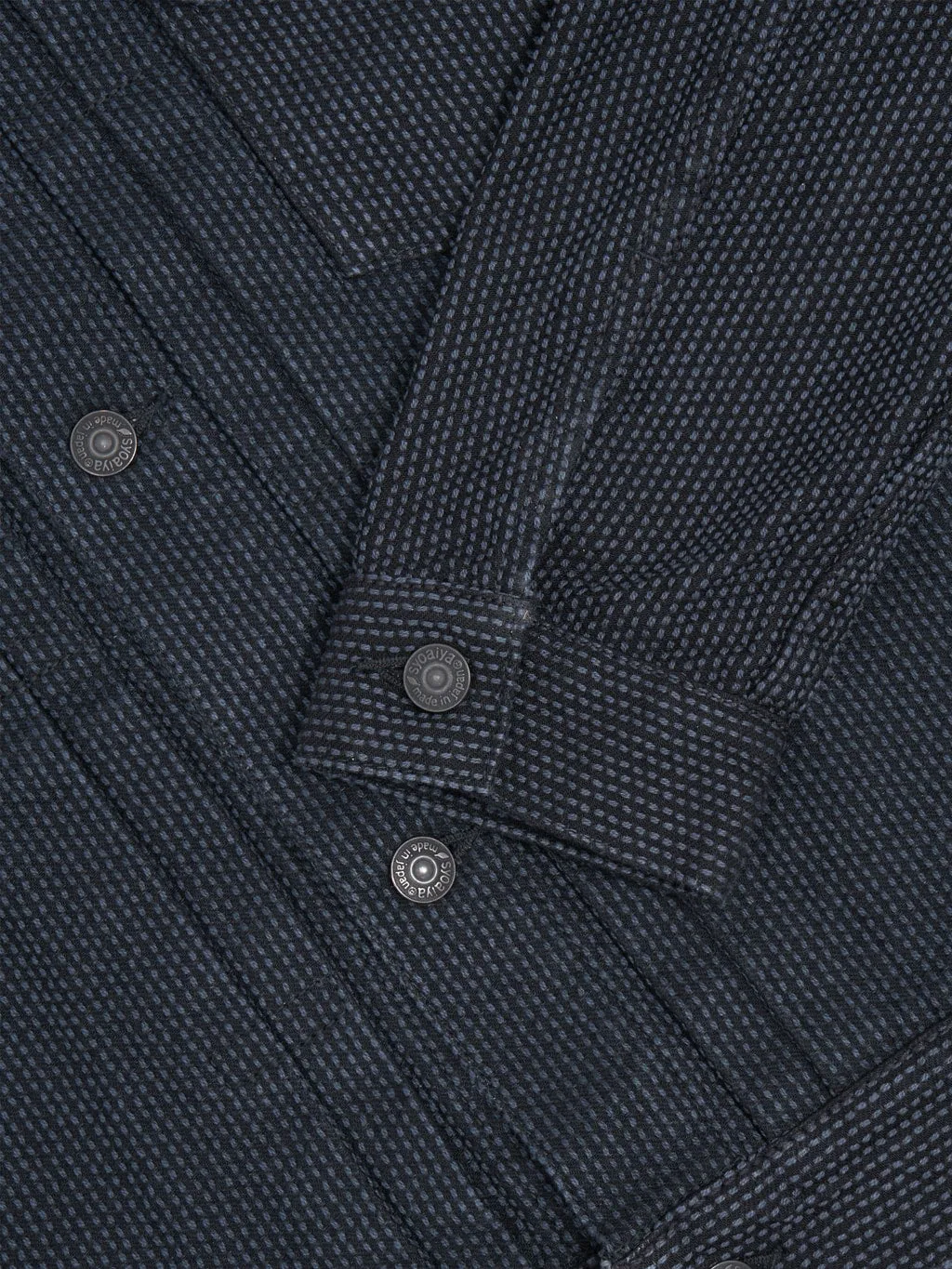 Pure Blue Japan 6117-BK Sashiko Type II Jacket Grey Black