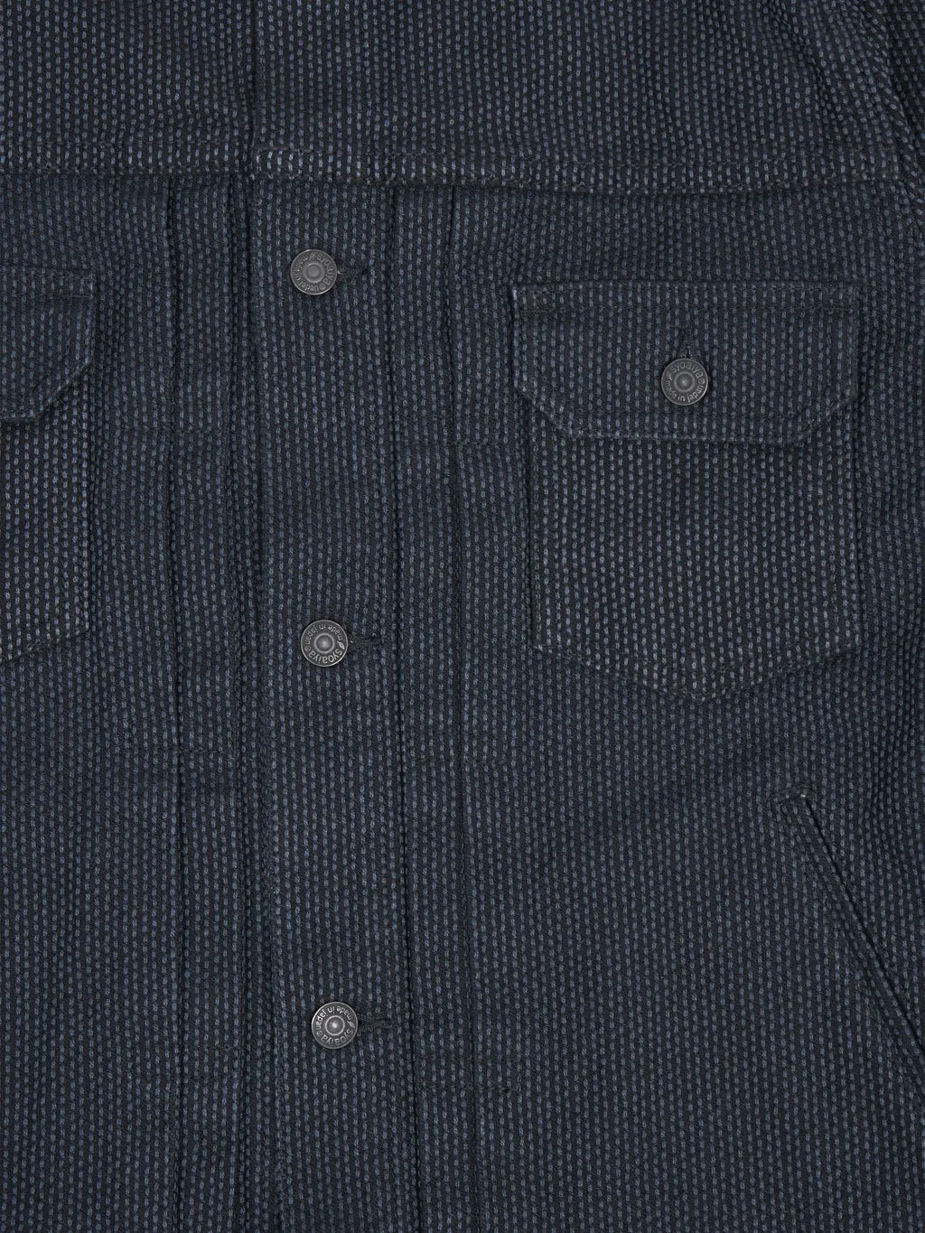 Pure Blue Japan 6117-BK Sashiko Type II Jacket Grey Black