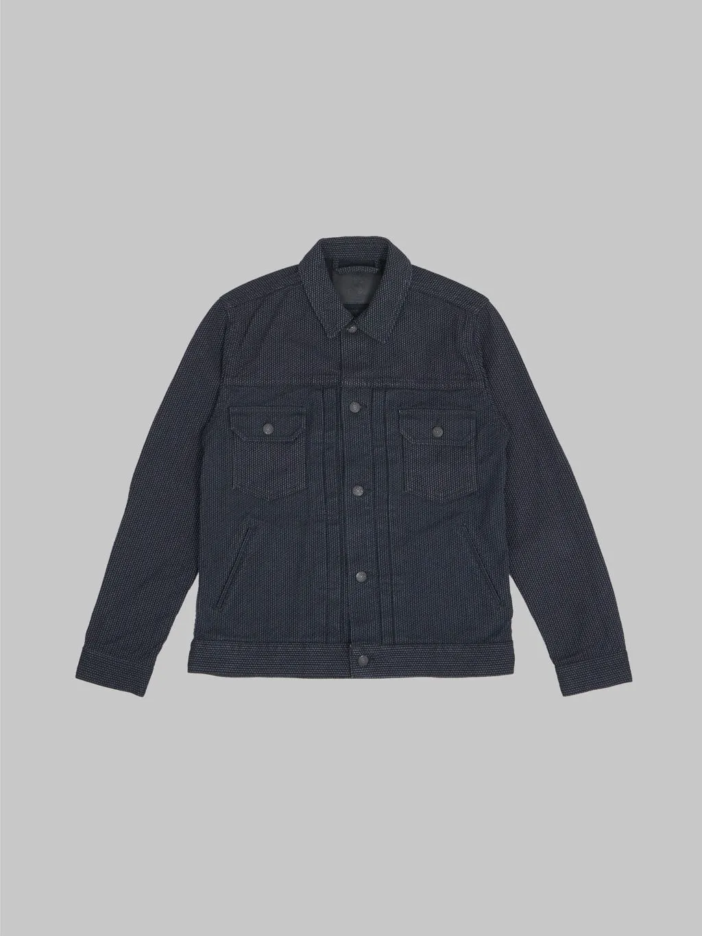 Pure Blue Japan 6117-BK Sashiko Type II Jacket Grey Black