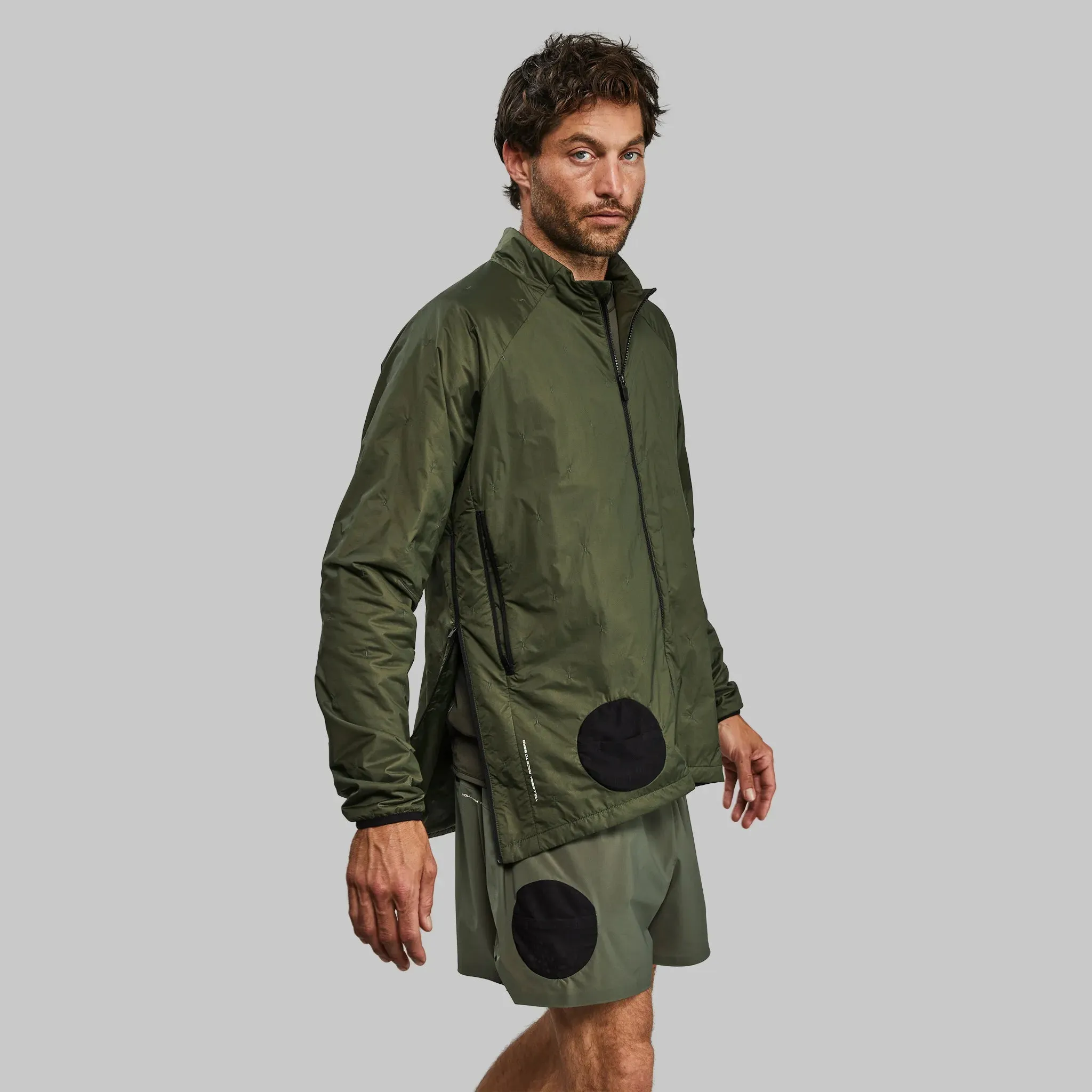 Eco-Friendly Khaki Race to Zero Puffer Jacket