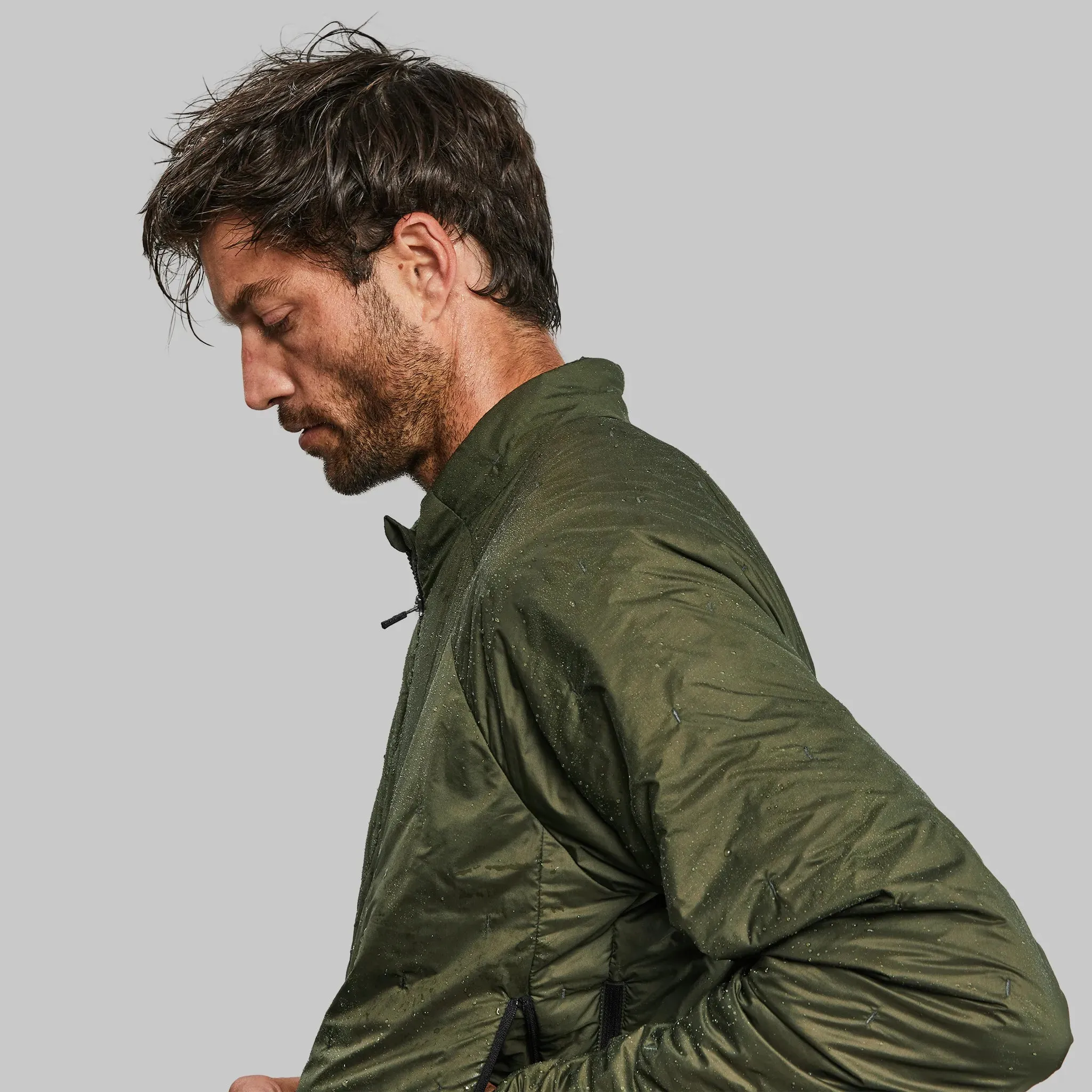 Eco-Friendly Khaki Race to Zero Puffer Jacket