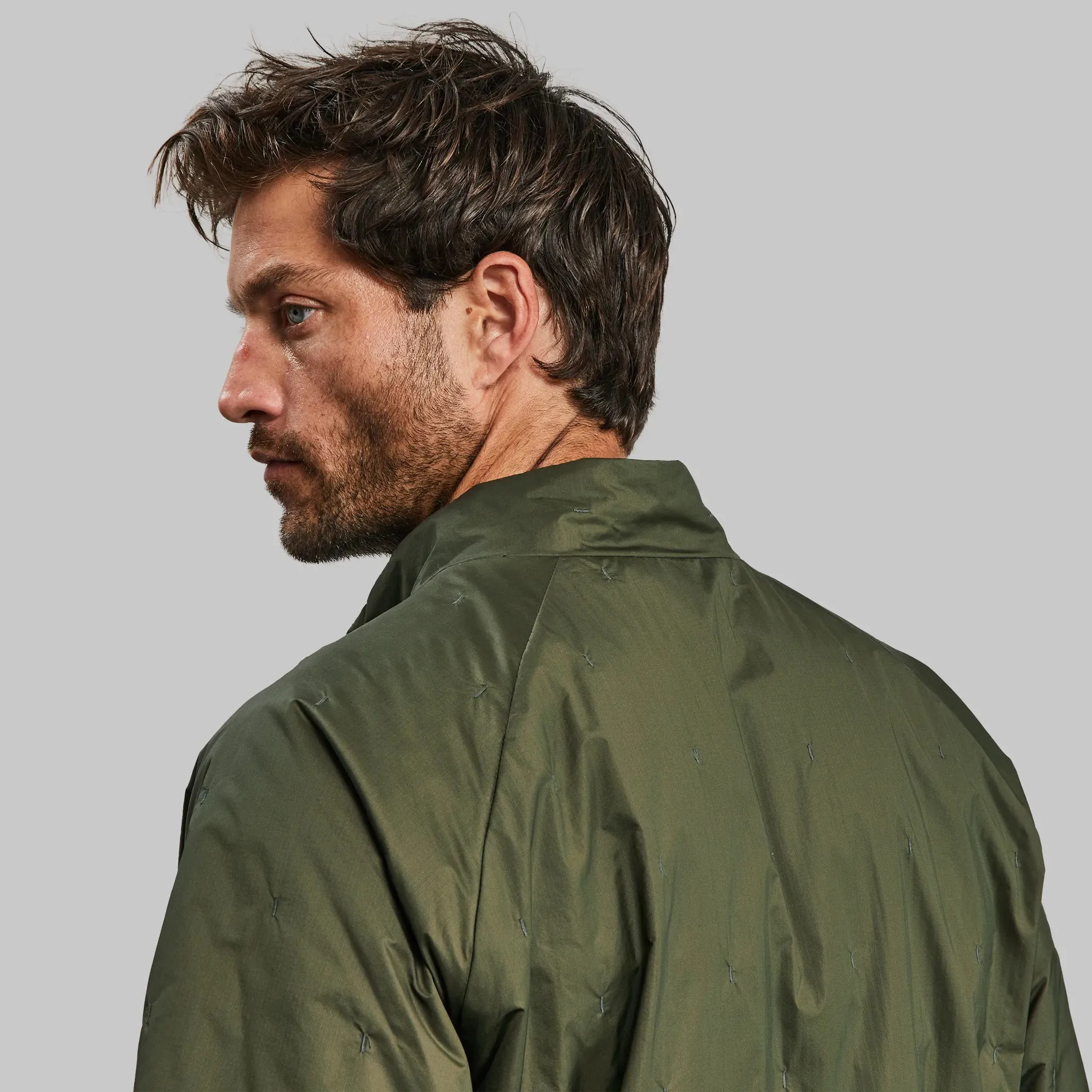 Eco-Friendly Khaki Race to Zero Puffer Jacket
