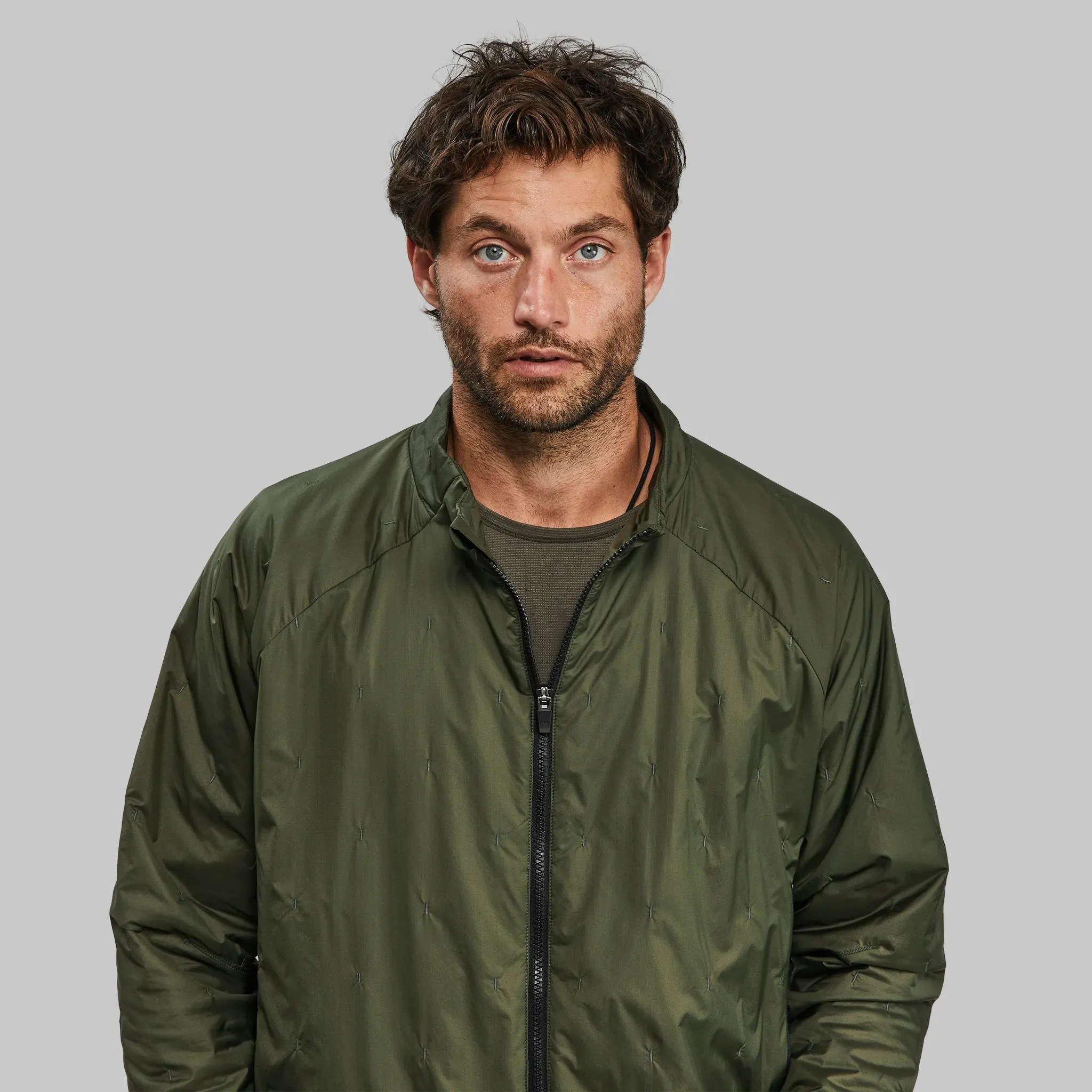 Eco-Friendly Khaki Race to Zero Puffer Jacket
