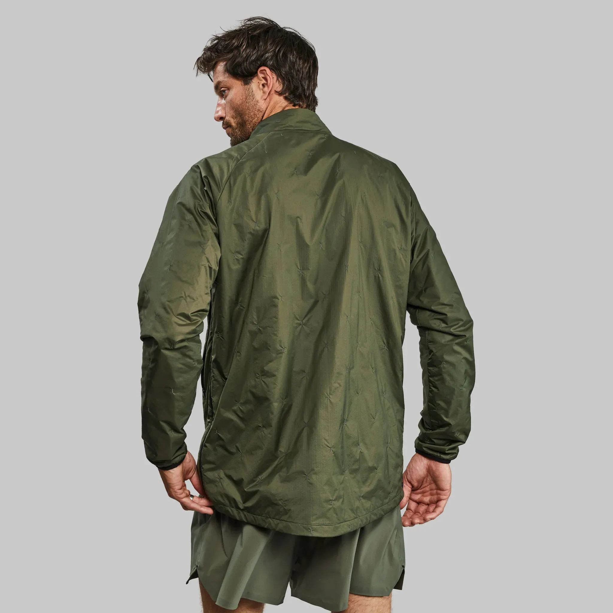 Eco-Friendly Khaki Race to Zero Puffer Jacket