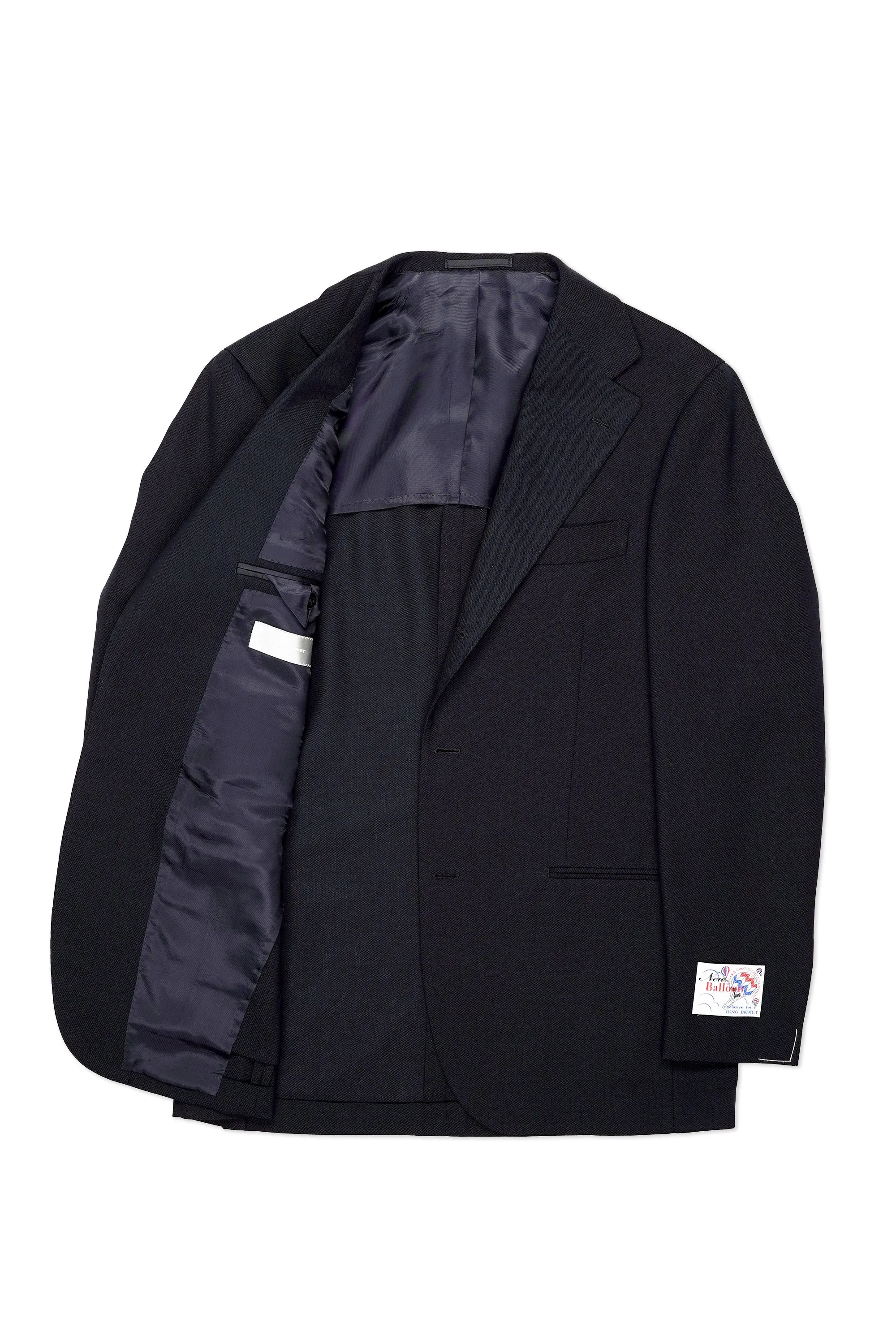 Ring Jacket 269E Navy 4-Ply Wool Suit for Men - Elegant Tailored Fit, Premium Fabric, Perfect for Formal Occasions
