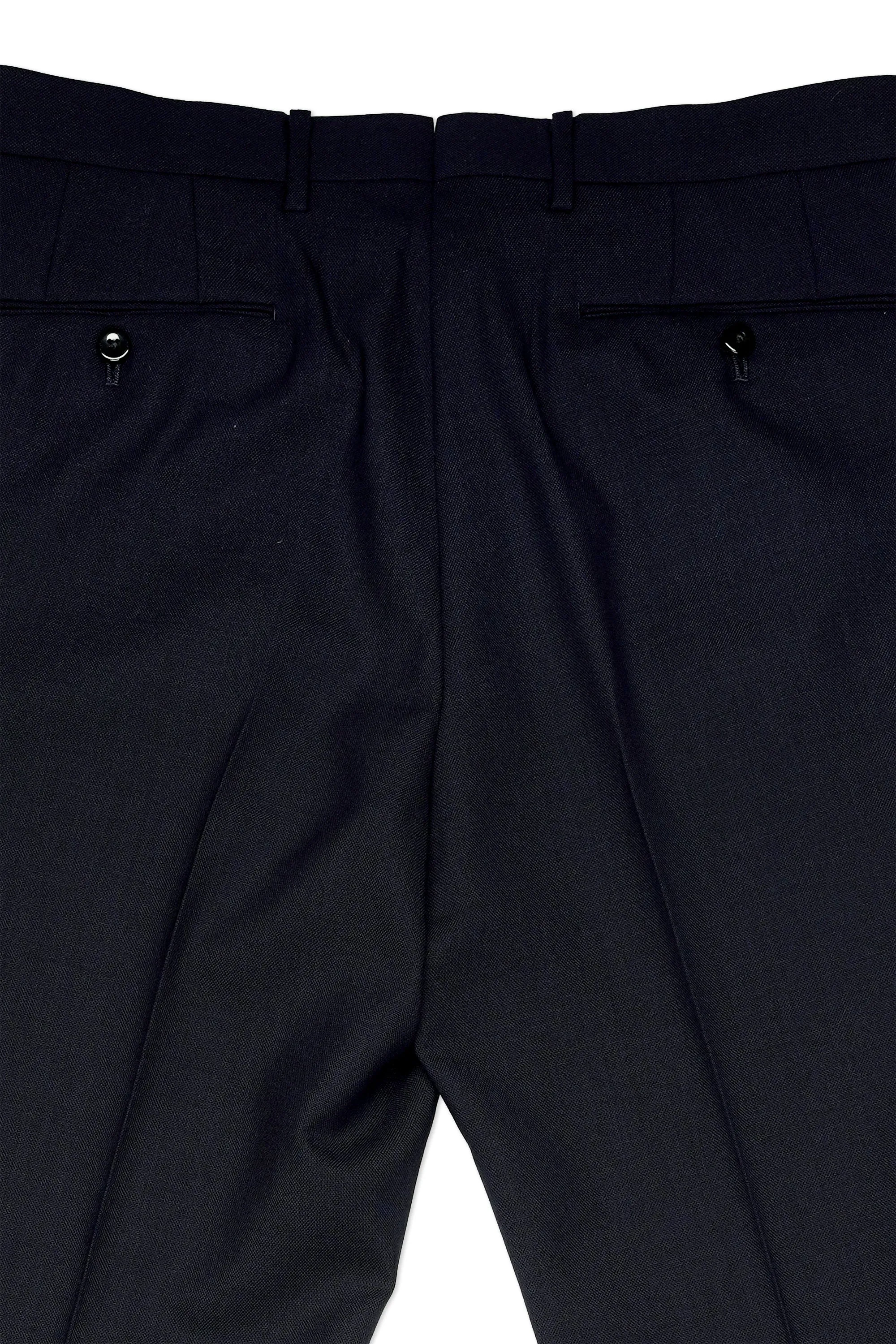 Ring Jacket 269E Navy 4-Ply Wool Suit for Men - Elegant Tailored Fit, Premium Fabric, Perfect for Formal Occasions