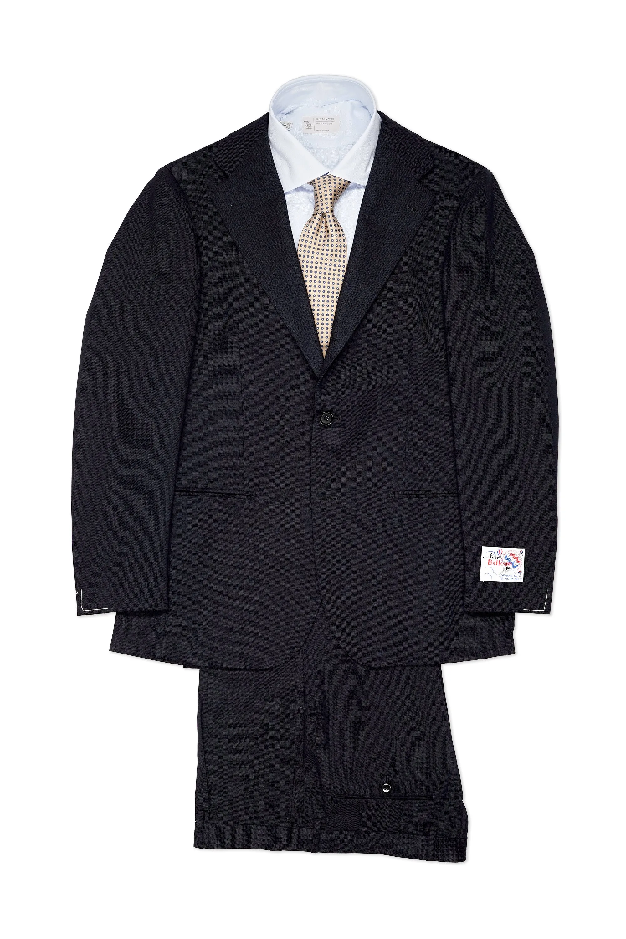 Ring Jacket 269E Navy 4-Ply Wool Suit for Men - Elegant Tailored Fit, Premium Fabric, Perfect for Formal Occasions