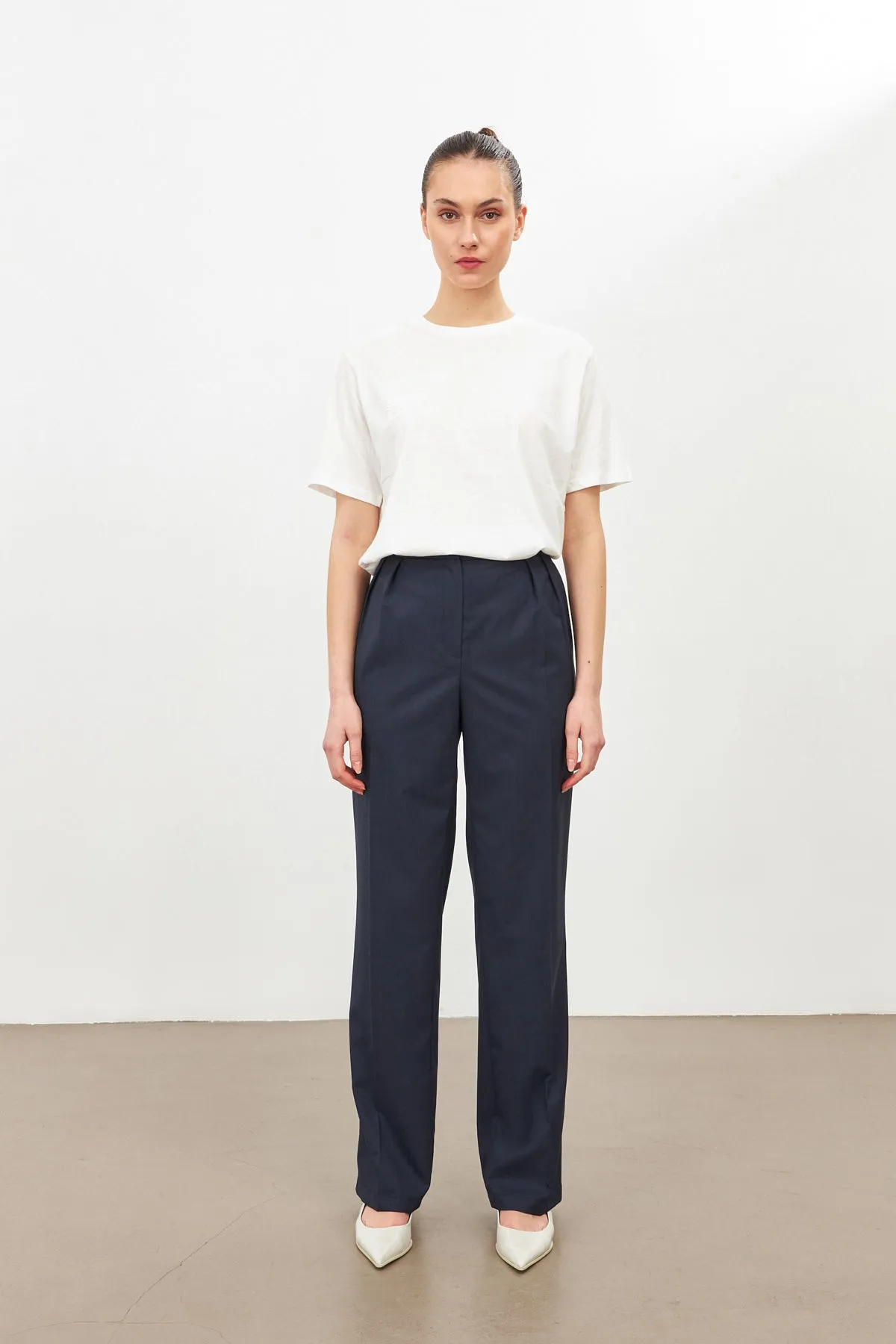 Setre Straight Cut Trousers Navy