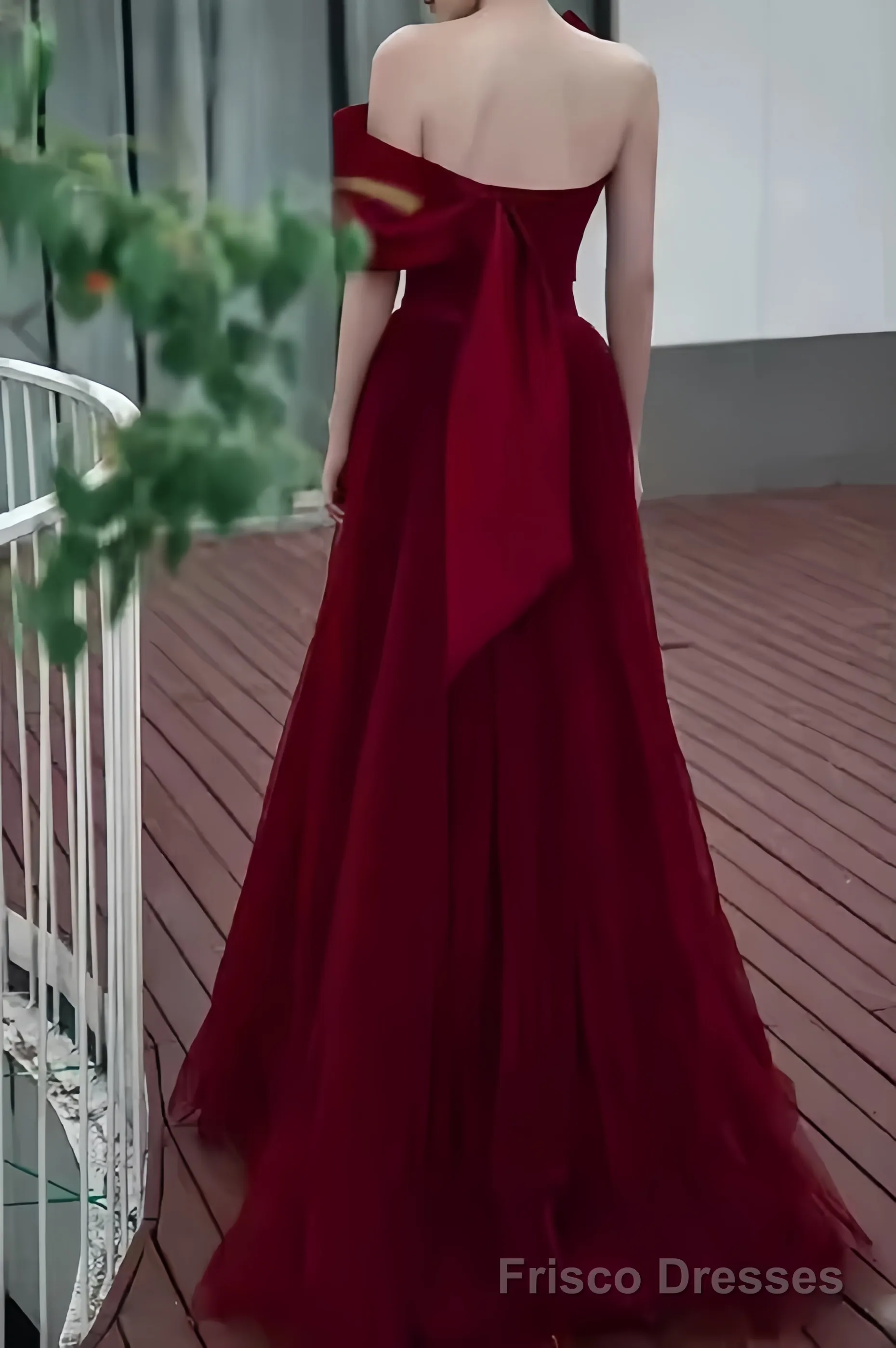 Sexy A line Party Dresses Strapless Red Prom Dresses