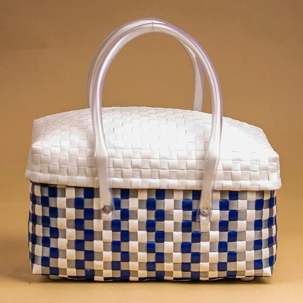 Trendy Picnic Half Basket with Lid