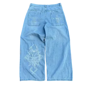 V2 SKULL JEANS (BLUE)