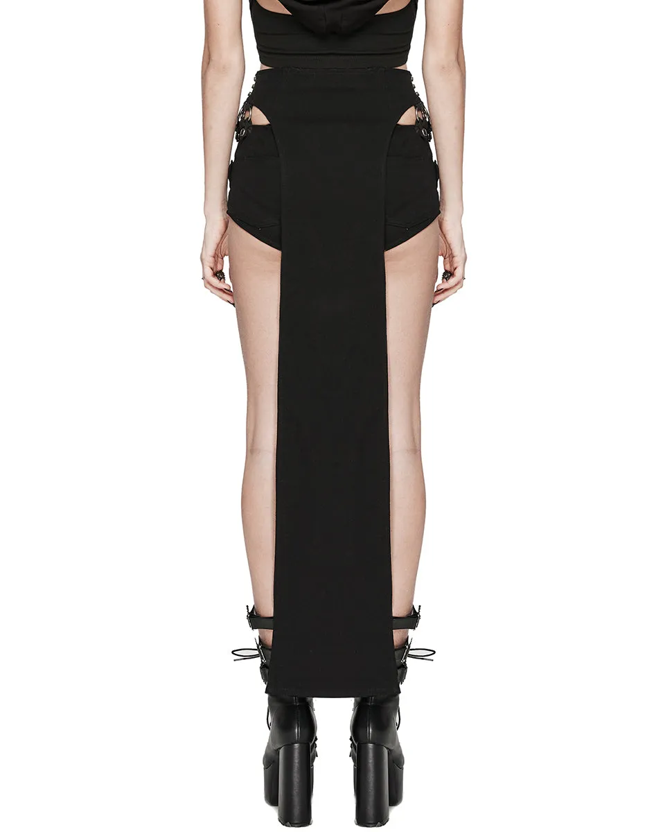 WK-618XDF-BKF Daily Life 2-Piece Hot Pants & Half-Skirt Set