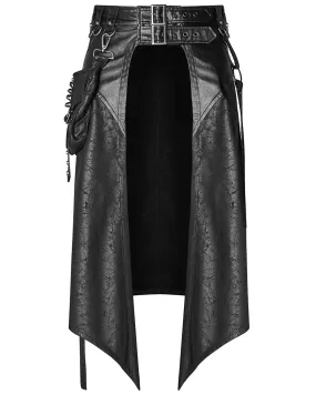 WQ-436 Mens Dieselpunk Half Skirt Kilt