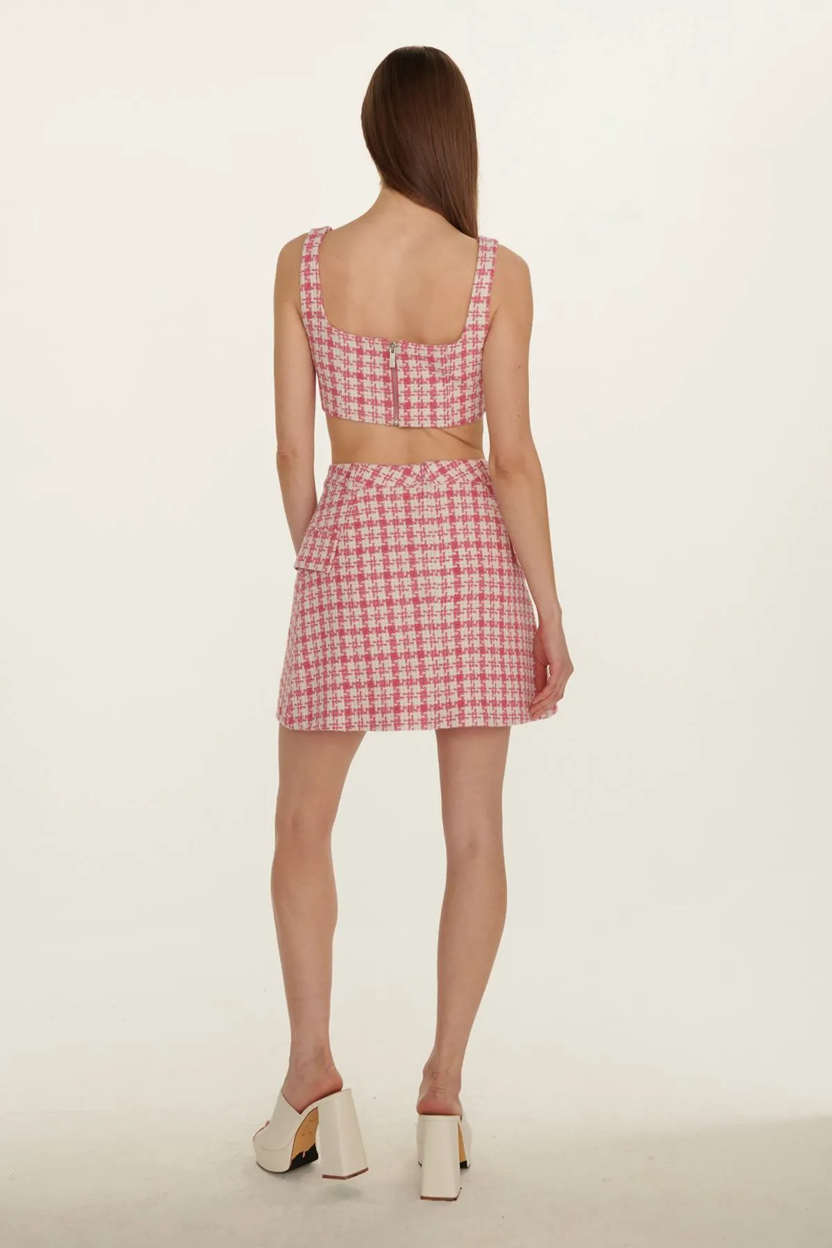 WRAP SKIRT WITH FAUX POCKET