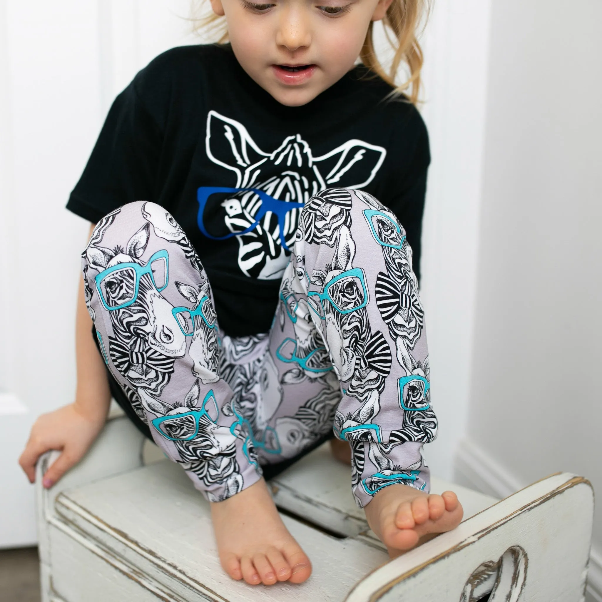 Zebra Blue specs T shirt